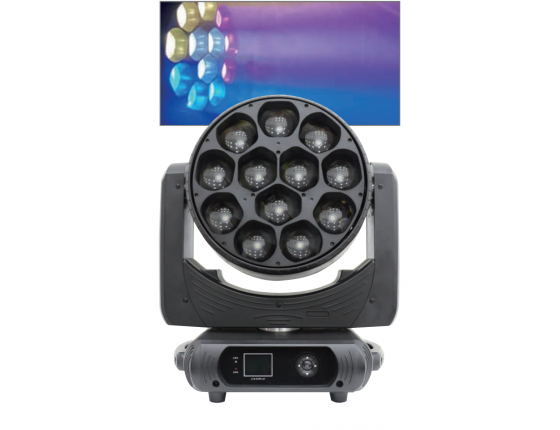 LED12顆40W變焦染色搖頭燈