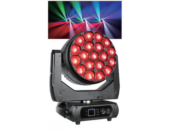 LED19顆15W旋轉(zhuǎn)大峰眼搖頭染色燈